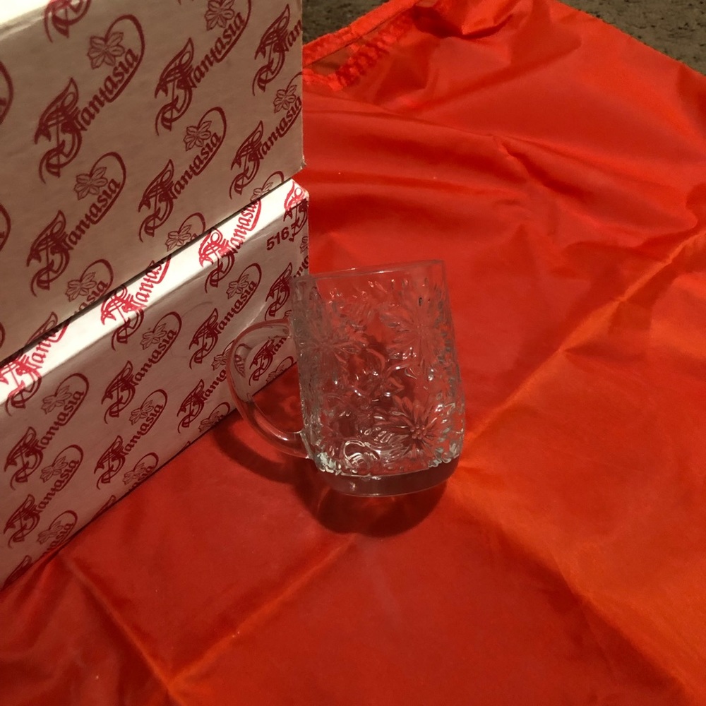 Princess House fantasia mugs. Two sets of four.